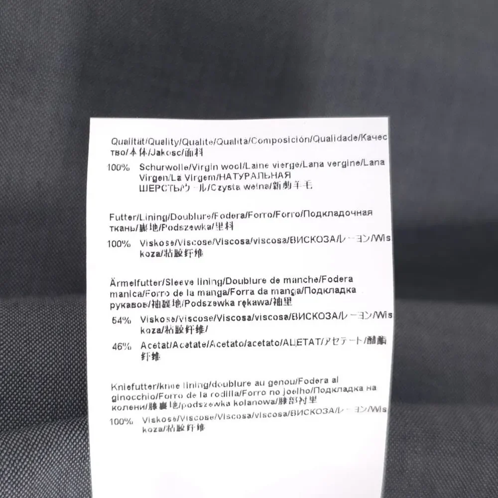 HUGO BOSS Men’s Sport Coat 44L Marzotto Italy Blazer Super 100‎ Gray Virgin Wool